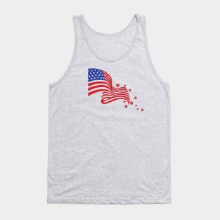 USA Flag and Stars Tank Top